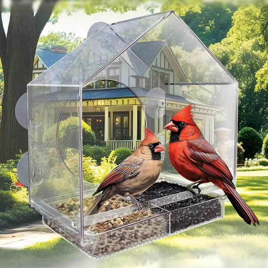 BirdGaze™ - Transparent Window Bird Feeder